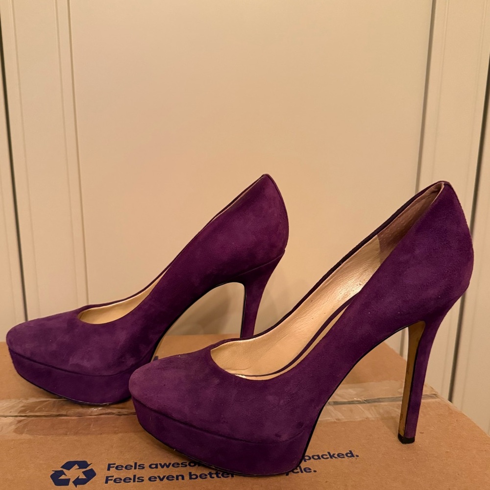 Nine West Purple Suede Heels